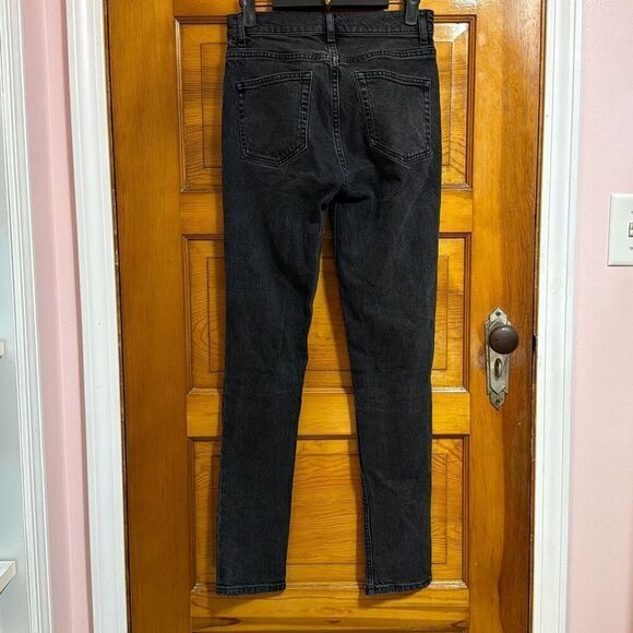 Reformation Black Button Fly High Rise Slim Skinny Jeans Women’s 25 - Picture 3 of 7